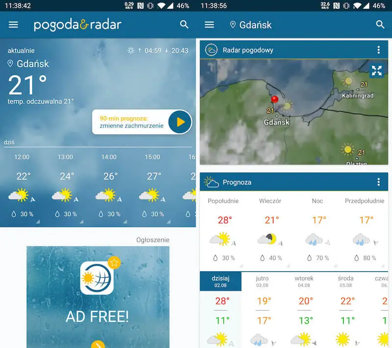 Przegląd aplikacji pogodowych