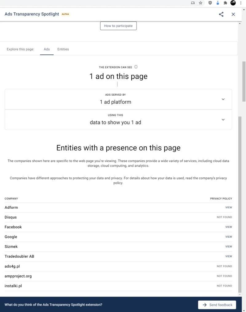 Ads Transparency Spotlight