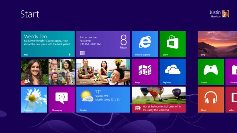 menu start windows 8