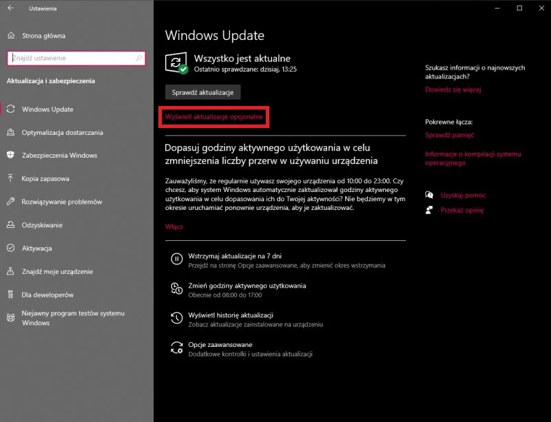 windows-update-opcjonalne