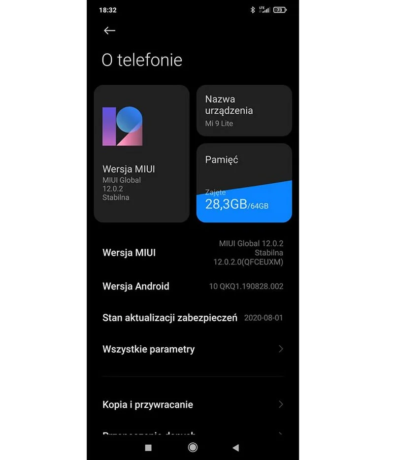 miui 12 na mi 9 lite