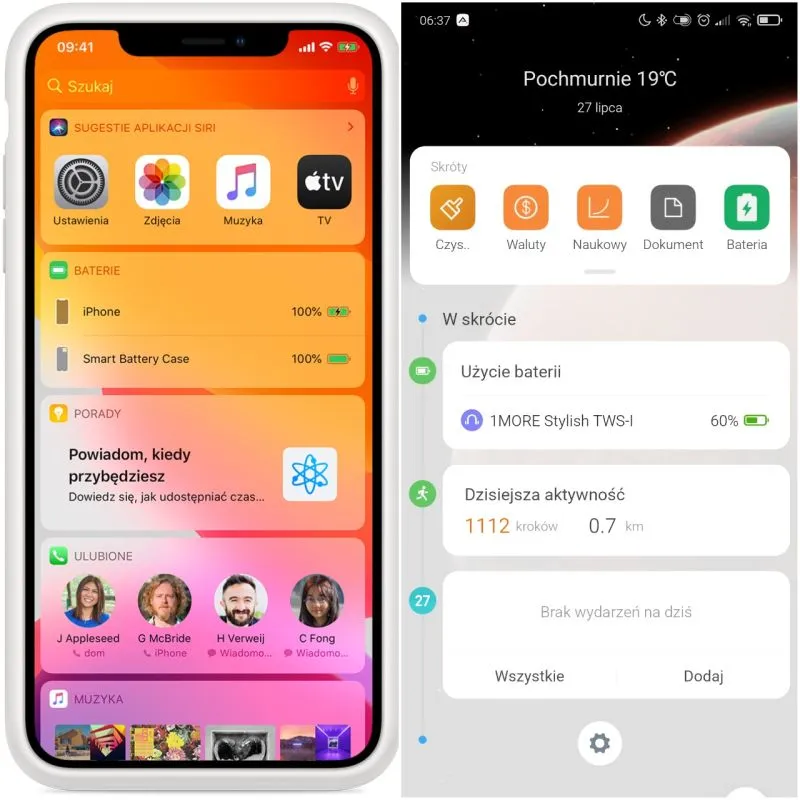 MIUI 12 podobieństwo iOS