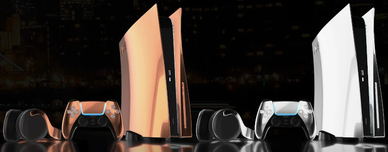 PS5 różowe złoto i platyna