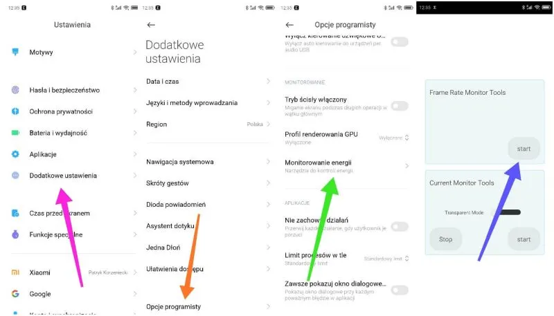 MIUI 12 licznik FPS