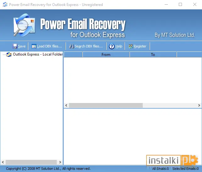 Okladka MiniTool Power Email Recovery for Outlook Express