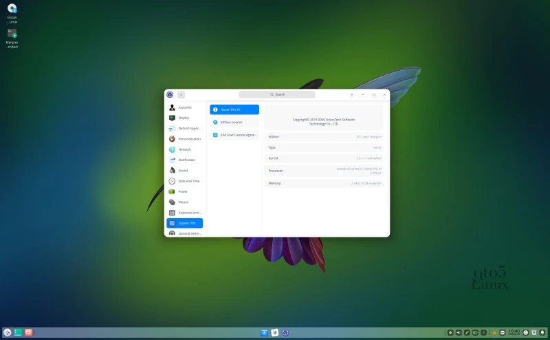 Manjaro Deepin Edition 5
