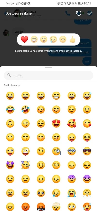 messenger reakcje 2
