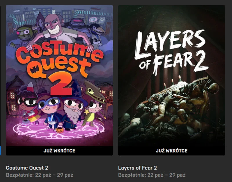 Epic Games Store - gry za darmo od 22 października