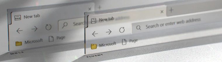Microsoft Edge fluent design 3