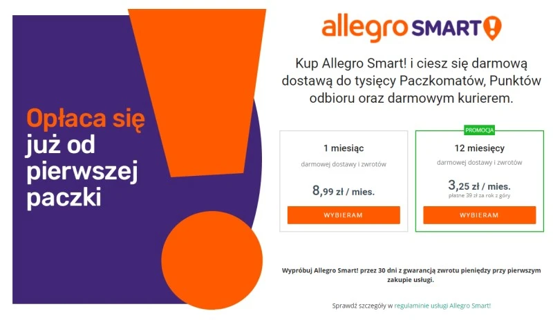 allegro smart cennik