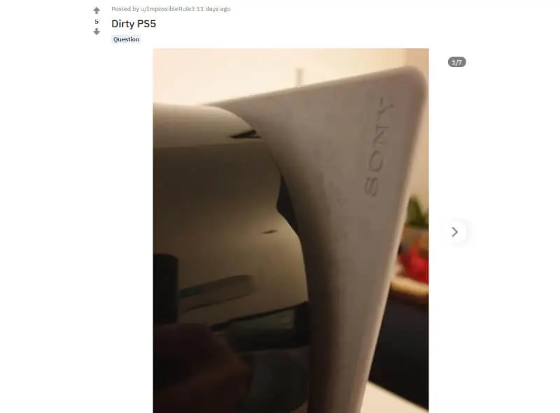 PS5 przebarwienia