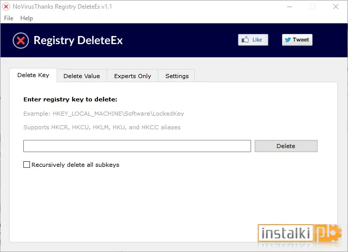 NoVirusThanks Registry DeleteEx