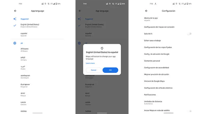 mapy google jezyk nowosc 1