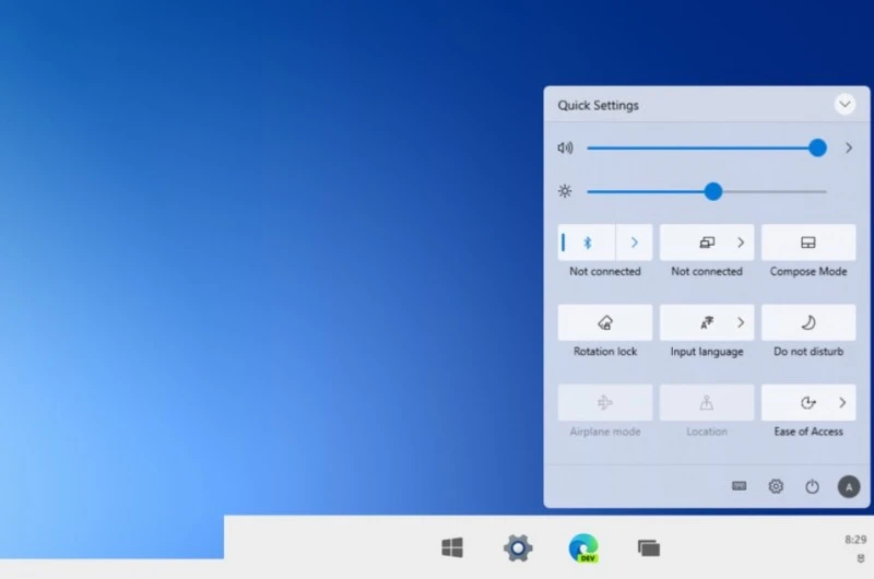 windows 10 centrum akcji nowe