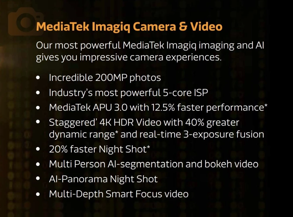 MediaTek Dimensity 1200 5G aparat