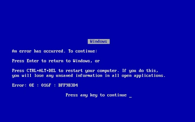 windows 95 bsod