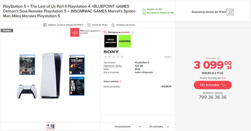PlayStation 5 w Neonet