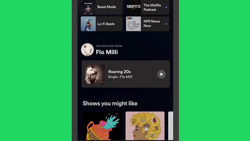 spotify rekomdendacja 2 home