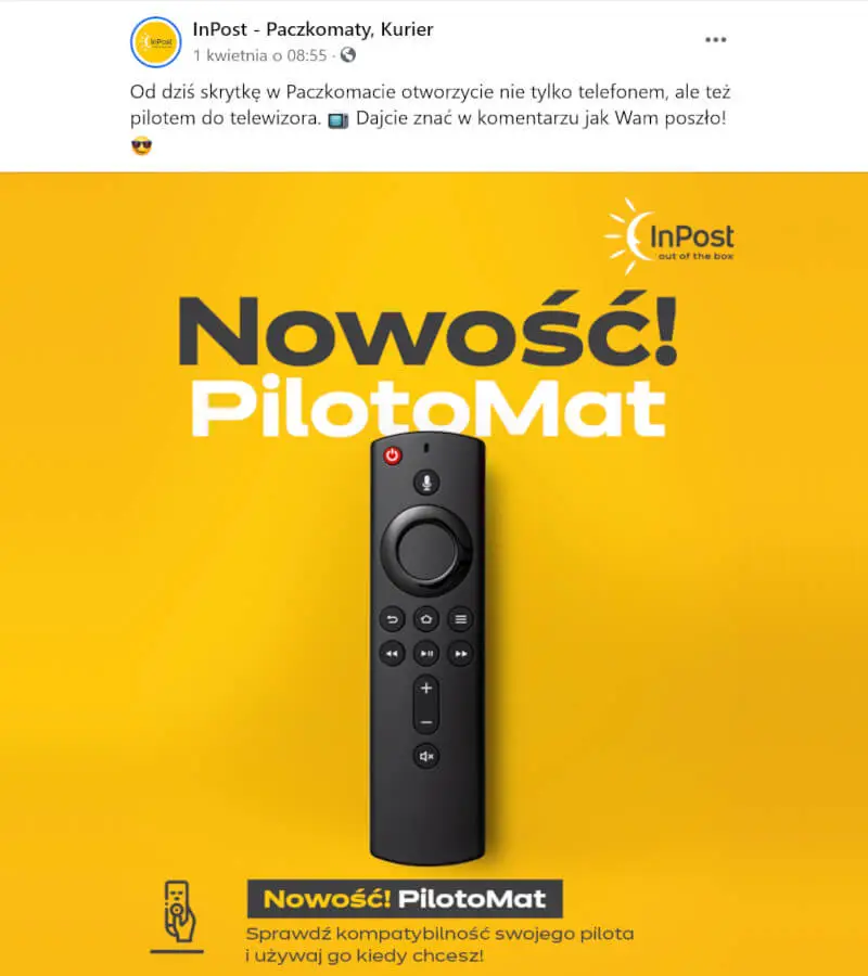 żart InPostu na 1 kwietnia