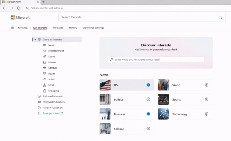 news and interests windows 10 1