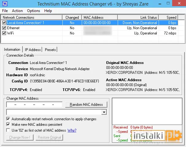 Okladka Technitium MAC Address Changer
