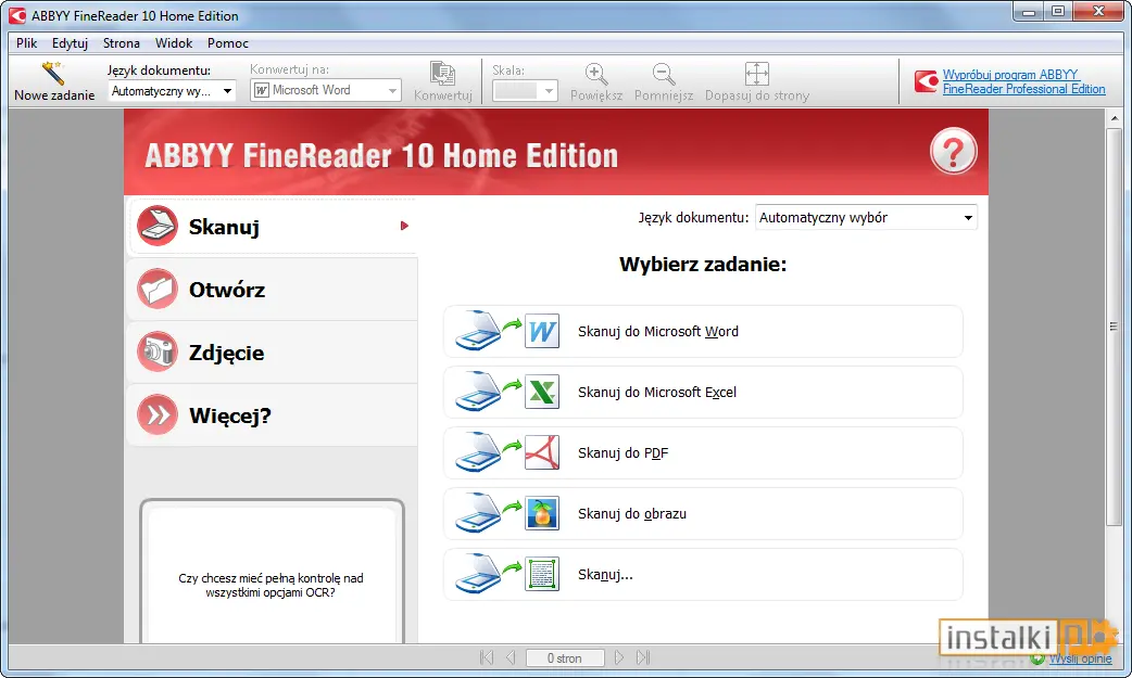 Okladka ABBYY FineReader 10 Home Edition