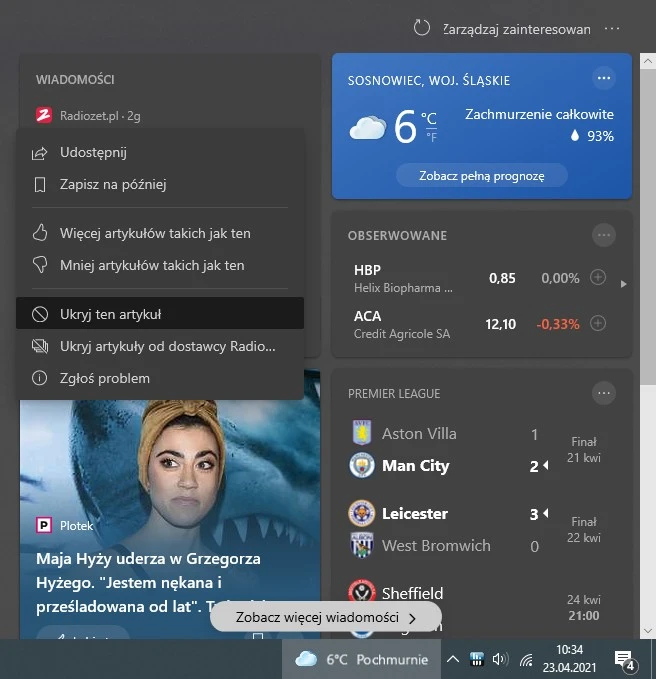 wiadomosci i zainteresowania windows 10 3