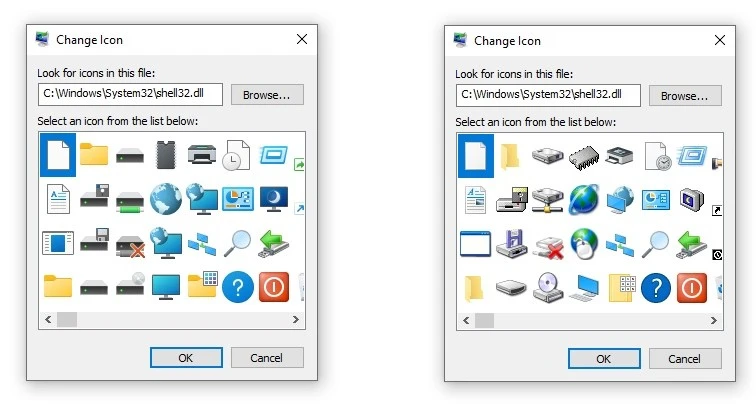 nowe ikony windows 10 zamiast windows 95
