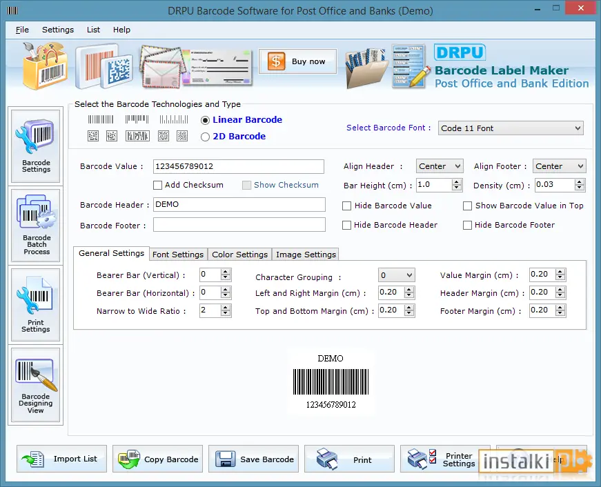 DRPU Barcode Software for Post Office and Banks