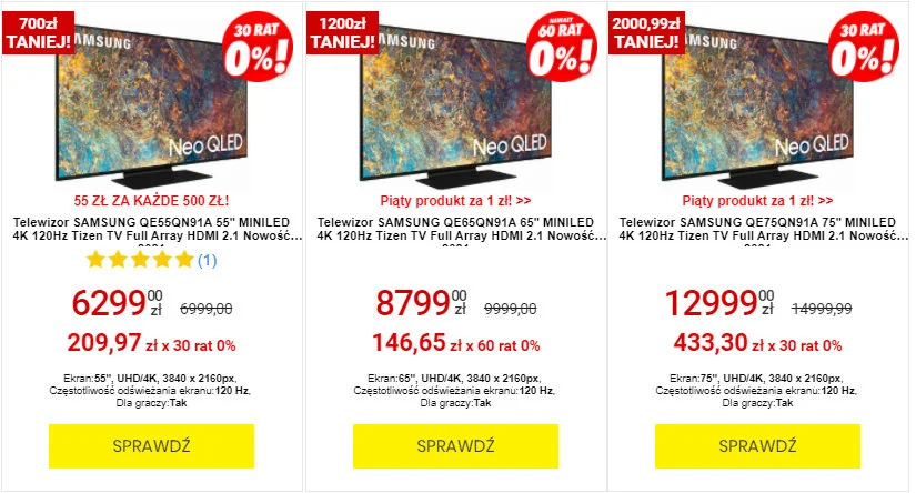 Kup wybrany telewizor Neo QLED i odbierz smartfon Galaxy