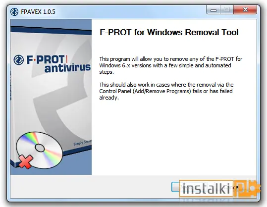 F-PROT for Windows Removal Tool