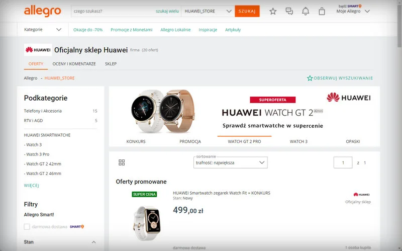 Huawei otwiera swoją strefę marki na Allegro