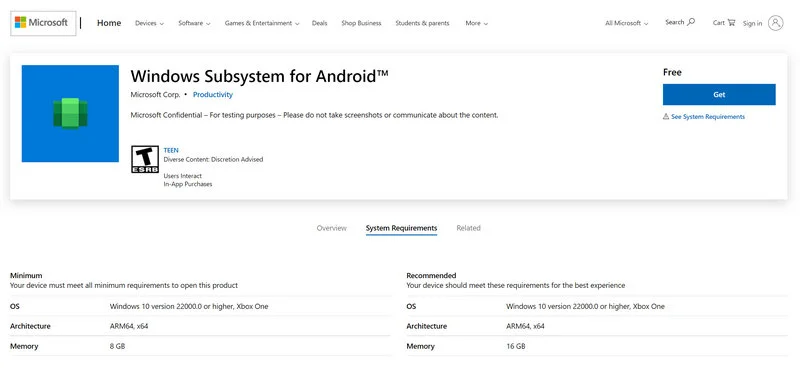 Windows Subsystem for Android