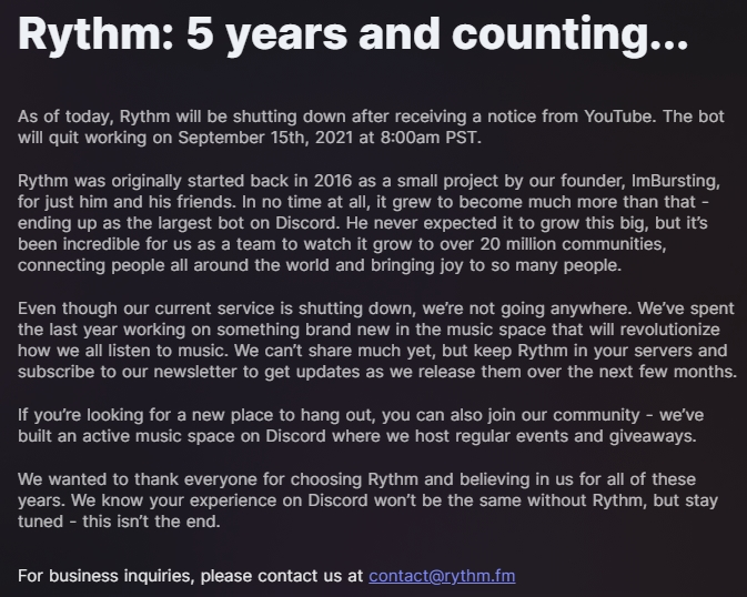 rythm koniec discord 2