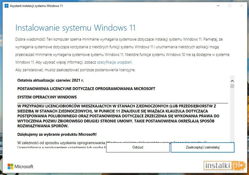 Asystent aktualizacji systemu Windows 11