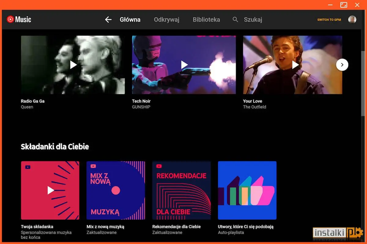 Okladka Google Play Music Desktop Player