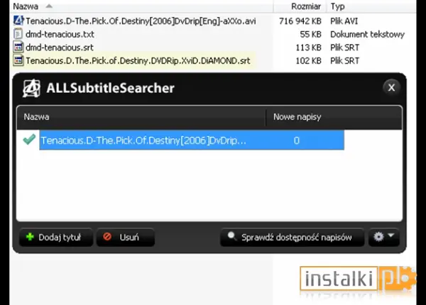 Okladka ALLSubtitleSearcher
