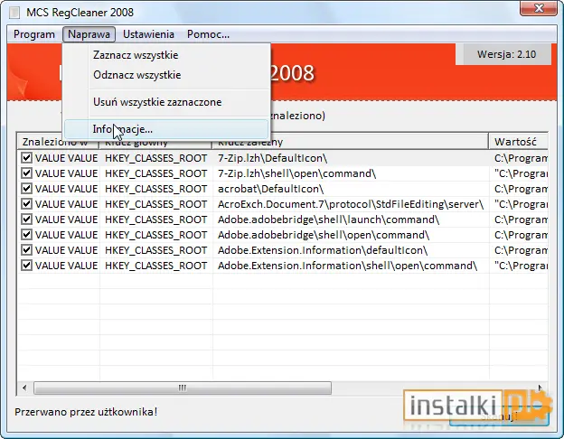 Okladka MCS Registry Cleaner