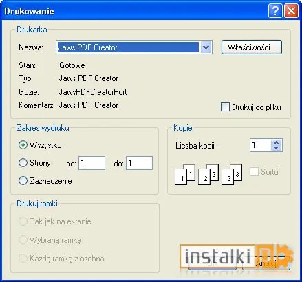 Okladka Jaws PDF Creator