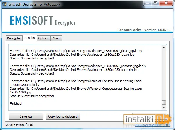Emsisoft Decrypter for AutoLocky