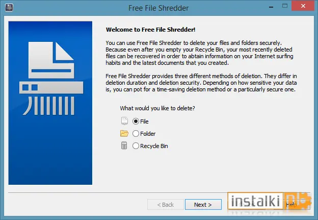 Okladka Free File Shredder