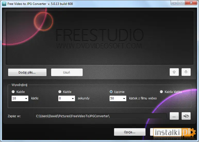 Okladka Free Video to JPG Converter