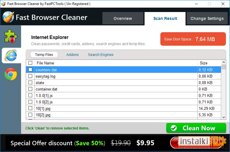 Okladka Fast Browser Cleaner