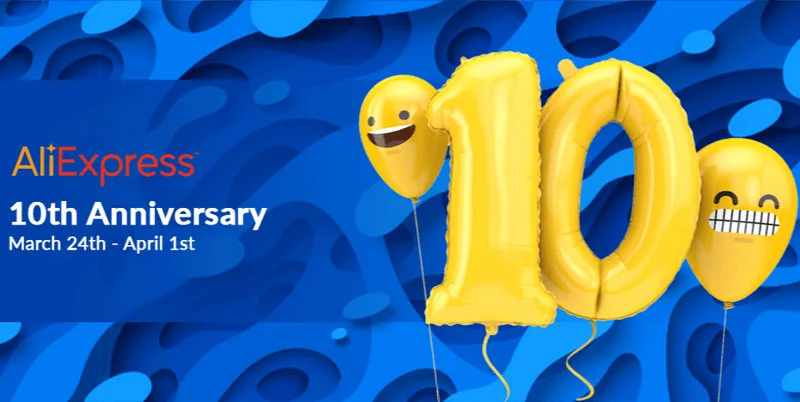 AliExpress świętuje 10-te urodziny. Lista promocji i kuponów