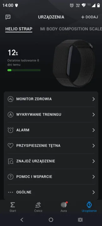Amazfit Helio Strap - bateria 12%