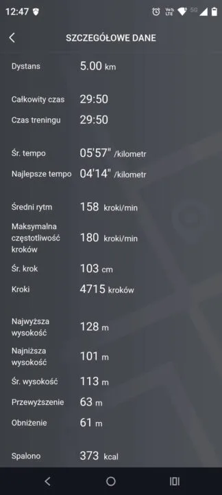 Amazfit Helio Strap: bieganie szczegóły