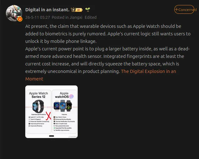 Apple rezygnuje z nowej funkcji? Przyszłe zegarki nie dostaną Touch ID