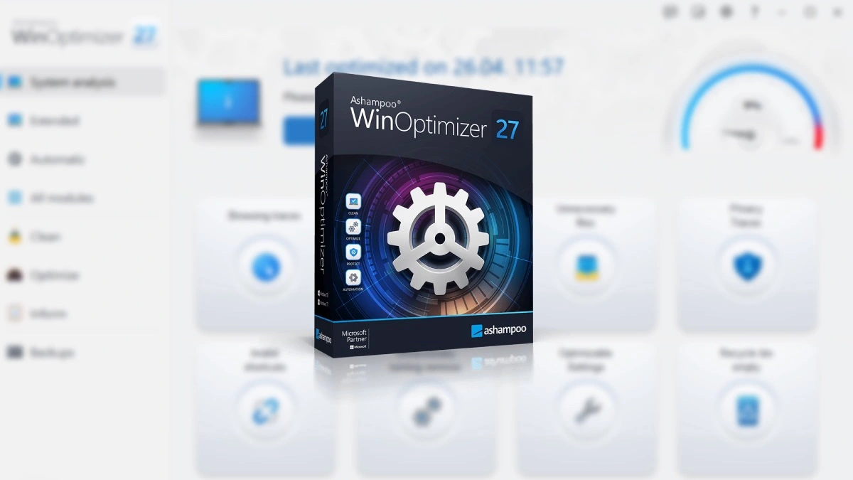 Ashampoo WinOptimizer 27 za darmo. Przyspiesz swój komputer