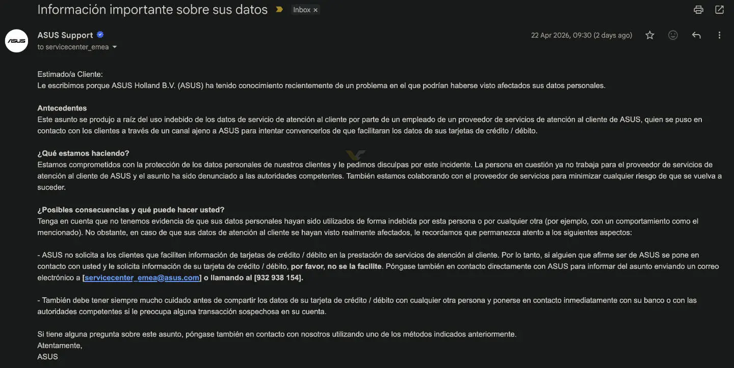 Asus zatrudniał oszusta. Gigant ostrzega klientów o możliwej kradzieży danych