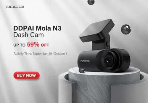 Zaskakująco dobra i tania kamera samochodowa DDPai Mola N3 w promocji na AliExpress